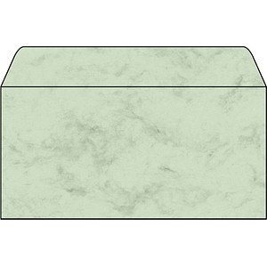 Image SIGEL Umschlag, DIN lang, 90 g-qm, Marmor pastellgrün gummiert, mit Innendruck,