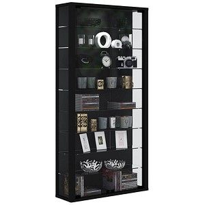 Image VCM my home Vitrosa Maxi Vitrine schwarz 8 Fachböden