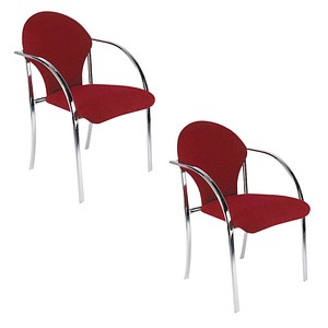 Image 2 Nowy Styl Besucherstühle VISA CHROM bordeaux Kunststoff
