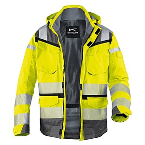 Image KÜBLER® unisex Warnjacke Winter REFLECTIQ warngelb, anthrazit Größe 2XL
