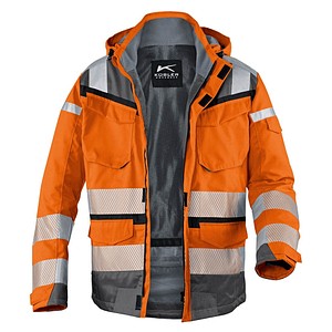 Image KÜBLER® unisex Warnjacke Winter REFLECTIQ warnorange, anthrazit Größe 3XL