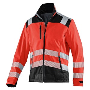 Image KÜBLER® unisex Warnjacke REFLECTIQ rot, schwarz Größe XL