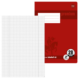 Image Staufen® Schulheft Premium Lineatur 27 kariert DIN A5 Innen- und Außenrand, 16 Blatt