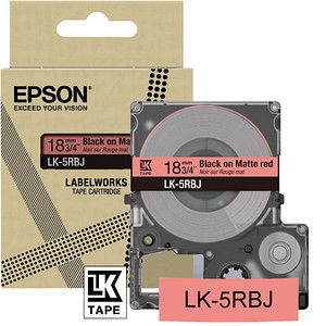 Image EPSON Schriftband LK LK-5RBJ C53S672072, 18 mm schwarz auf rot