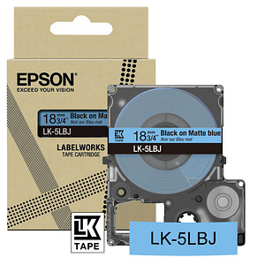 Image EPSON Schriftband LK LK-5LBJ C53S672081, 18 mm schwarz auf blau
