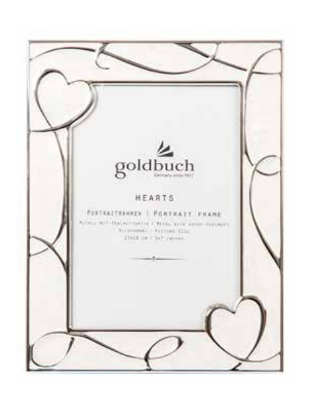 Image GOLDBUCH Hearts creme 10x15 Metallrahmen Portrait