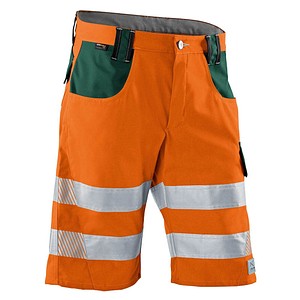 Image KÜBLER® unisex Warnschutzhose kurz REFLECTIQ orange, moosgrün Größe 48