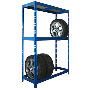 Image SZ Metall Reifenregal 24132 blau 130,0 x 50,0 x 180,0 cm