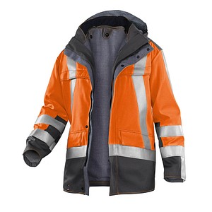 Image KÜBLER® unisex Warnjacke PSA SAFETY X8 warnorange, anthrazit Größe L