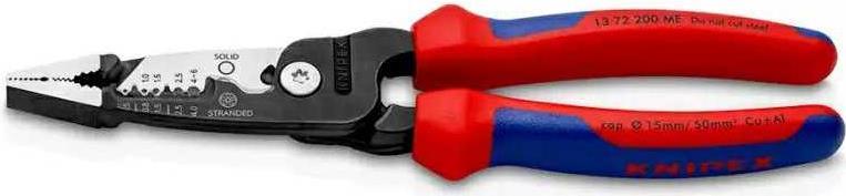 Image KNIPEX 13 72 200 ME, 296 g, Schwarz, Blau, Rot, Edelstahl