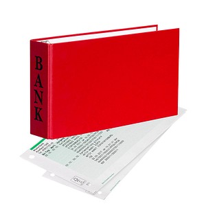 Image VELOFLEX VELOCOLOR® Bankringbuch 2-Ringe rot 4,5 cm DIN A6 quer