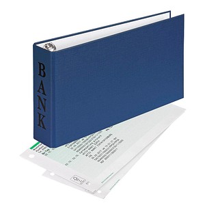 Image VELOFLEX VELOCOLOR® Bankringbuch 2-Ringe blau 4,5 cm DIN A6 quer