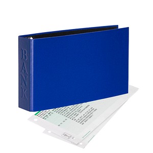 Image VELOFLEX VELOCOLOR® Classic Bankringbuch 2-Ringe blau 4,5 cm DIN A6 quer