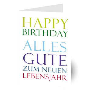 Image LUMA Geburtstagskarte HAPPY BIRTHDAY bunt DIN B6