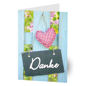 Image LUMA Dankeskarte Herz DIN B6