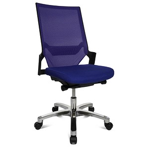 Image Topstar Bürostuhl Autosynchron®-1 Alu, AU1090 T38 blau, alu Stoff
