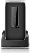 Image BEA-FON SL495 Silver Line, Großtastenklapphandy, schwarz-silber 2G, ohne Netzte