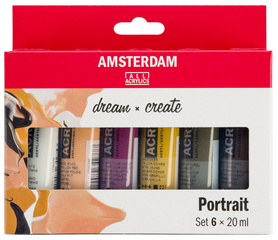 Image ROYAL TALENS Acrylfarbe AMSTERDAM Portrait, 6 x 20 ml