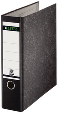 Image LEITZ Wolkenmarmor-Ordner, 180 Grad, DIN A4, 80 mm, schwarz Einband aus Pappe, 