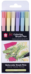Image SAKURA Pinselstift Koi Colouring Brush Pen "Pastel", 6er Set