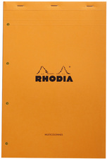 Image RHODIA Bloc Audit agrafé, 210 x 318 mm, 80 feuilles, orange