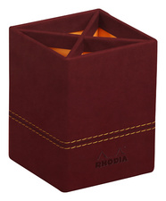 Image RHODIA Stifteköcher, aus Kunstleder, weinrot