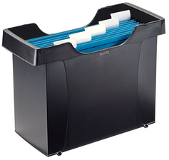 Image LEITZ Mini-Aktei Hängemappen-Box Plus, schwarz aus Polystyrol, stapelbar, niedr