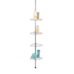 Image WENKO Teleskop-Duschregal Prea silber 28,0 x 20,0 x 65,0 - 275,0 cm