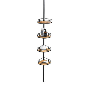 Image WENKO Teleskop-Duschregal Dolcedo braun 31,0 x 23,0 x 65,0-275,0 cm