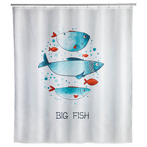 Image WENKO Duschvorhang Big Fish Motiv 180,0 x 200,0 cm