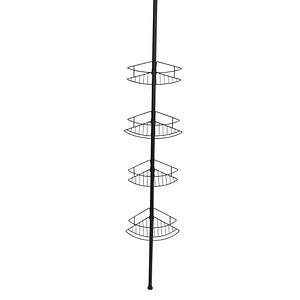 Image WENKO Teleskop-Duschregal Dolcedo schwarz 31,0 x 23,0 x 65,0-275,0 cm