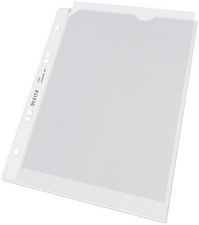 Image LEITZ Prospekthülle extrastark, A5, PP, genarbt, 0,13 mm mit Einreißschutz, obe