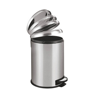 Image WENKO Leman Mülleimer 20,0 l silber