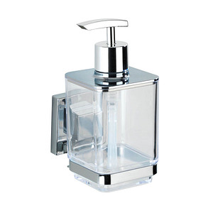 Image WENKO Seifenspender Quadro 22683100 silber Edelstahl/Kunststoff 330,0 ml