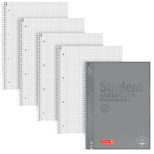 Image 5 BRUNNEN Collegeblöcke Student Lineatur 28 kariert DIN A4 Innen- und Außenrand