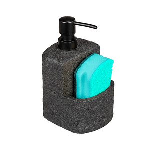 Image WENKO Seifenspender Festival 54667100 schwarz Beton 380,0 ml