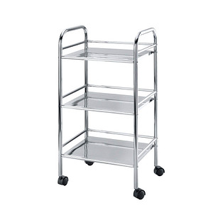 Image WENKO Etagenwagen Exclusiv silber 41,0 x 32,0 x 75,0 cm