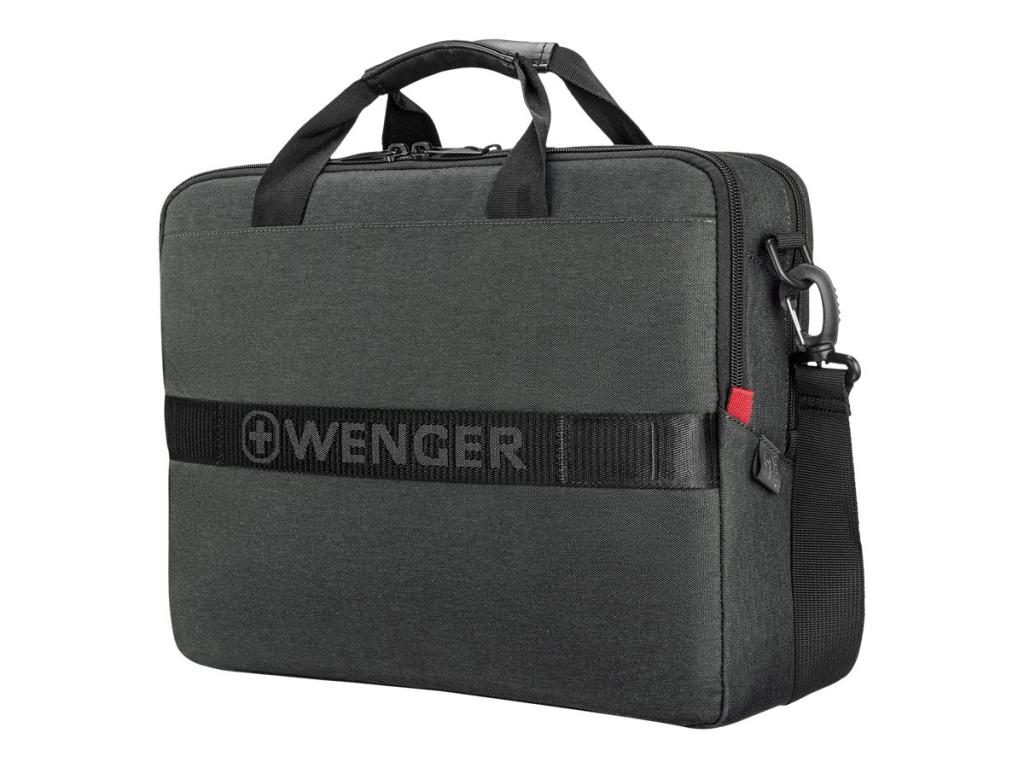 Image WENGER MX ECO Brief, 16" Laptop Briefcase, Charcoal