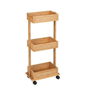 Image WENKO Etagenwagen Allegre braun 18,5 x 32,0 x 71,5 cm