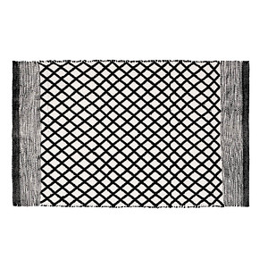 Image WENKO Badematte Tara schwarz, weiß 50,0 x 80,0 cm