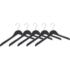 Image WENKO Kleiderbügel Paris schwarz, 5 St.