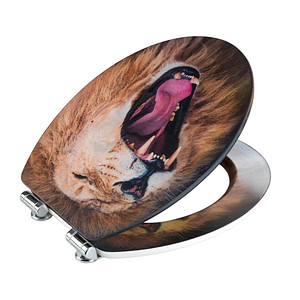 Image WENKO WC-Sitz mit Absenkautomatik Lion braun