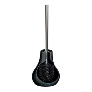 Image WENKO WC-Garnitur Drop Neo schwarz Stein