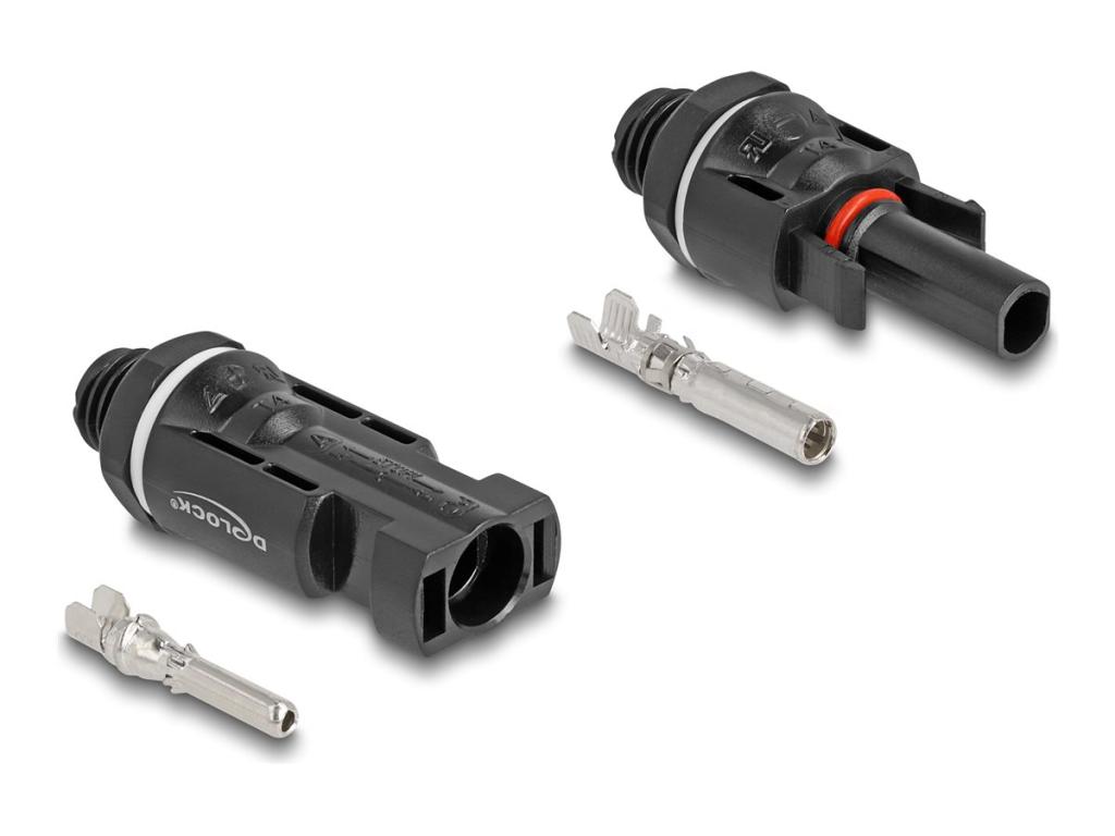 Image DELOCK DL4 Solar Konnektoren zum Crimpen, Stecker und Buchse