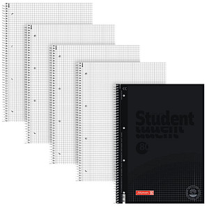 Image 5 BRUNNEN Collegeblöcke Student Lineatur 28 kariert DIN A4 Innen- und Außenrand