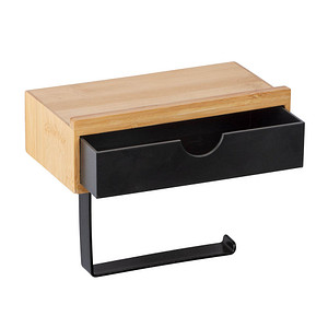 Image WENKO Toilettenpapierhalter Bambusa braun, schwarz