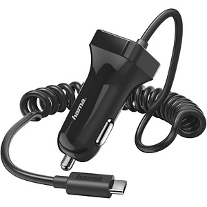 Image hama Kfz-Ladekabel schwarz 1,0 m, 12 Watt