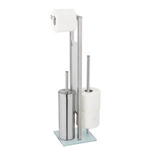 Image WENKO WC-Garnitur Rivalta silber Metall