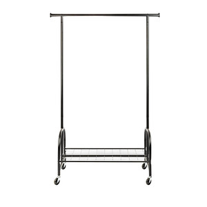 Image WENKO Teleskop-Garderobe Profi 50696100 schwarz Metall 121,0 x 185,0 cm
