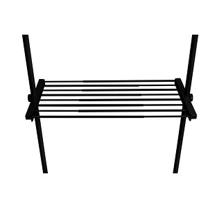 Image WENKO Teleskop-Garderobe Herkules 50638100 schwarz Metall 1 Haken 75,0-120,0 cm